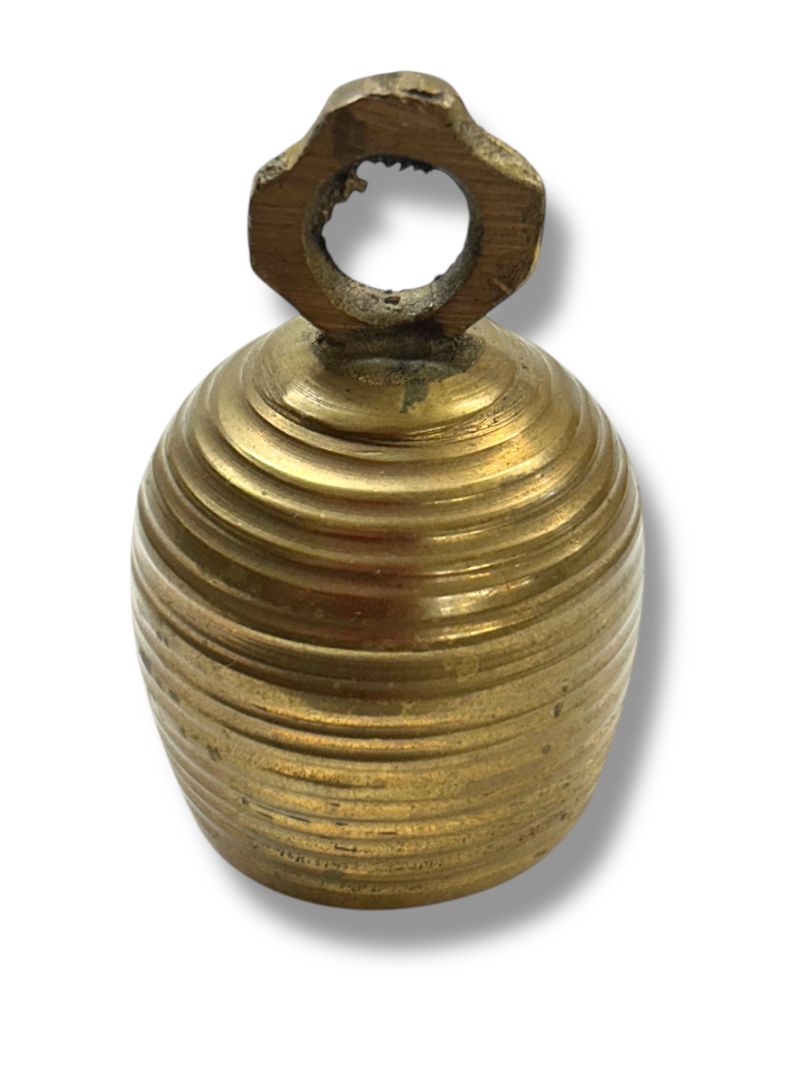 Vintage Hanging Brass Bell Small 2"h Ringing Ornament