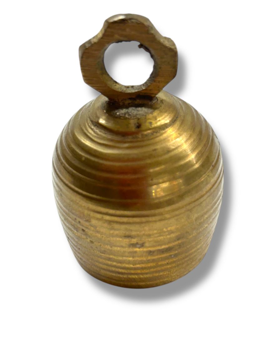 Vintage Hanging Brass Bell Small 2"h Ringing Ornament