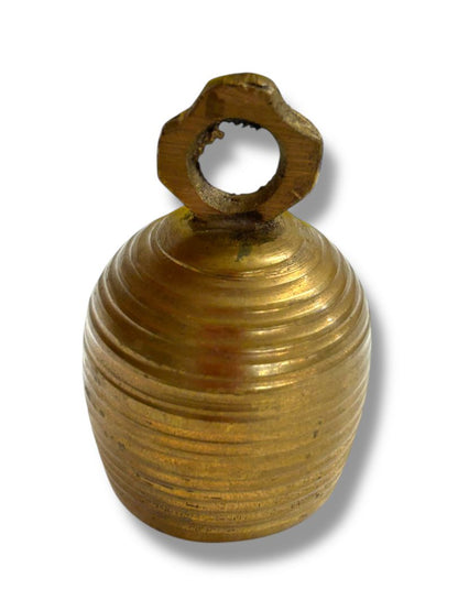 Vintage Hanging Brass Bell Small 2"h Ringing Ornament