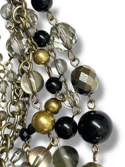 Lia Sophia New Goldtone Beaded Fancy That Multistrand Necklace 15.5-19"