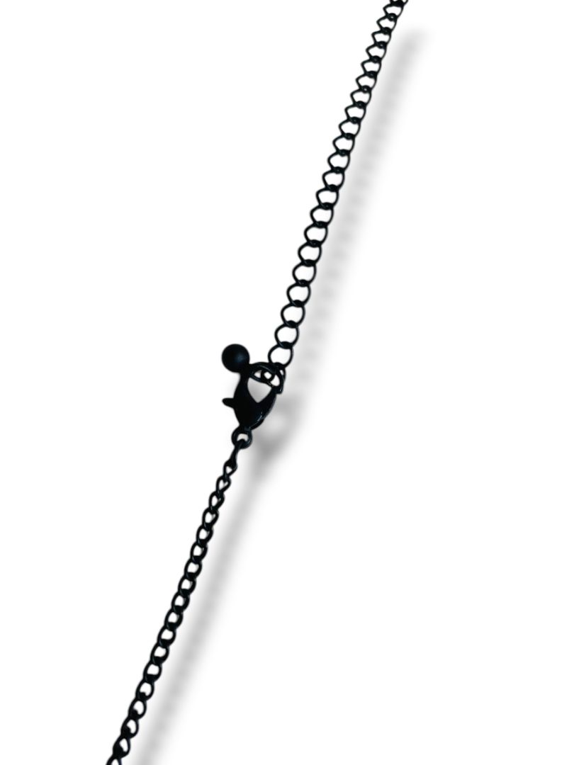 Black Butterfly Lasercut Pendant Necklace 30-33"