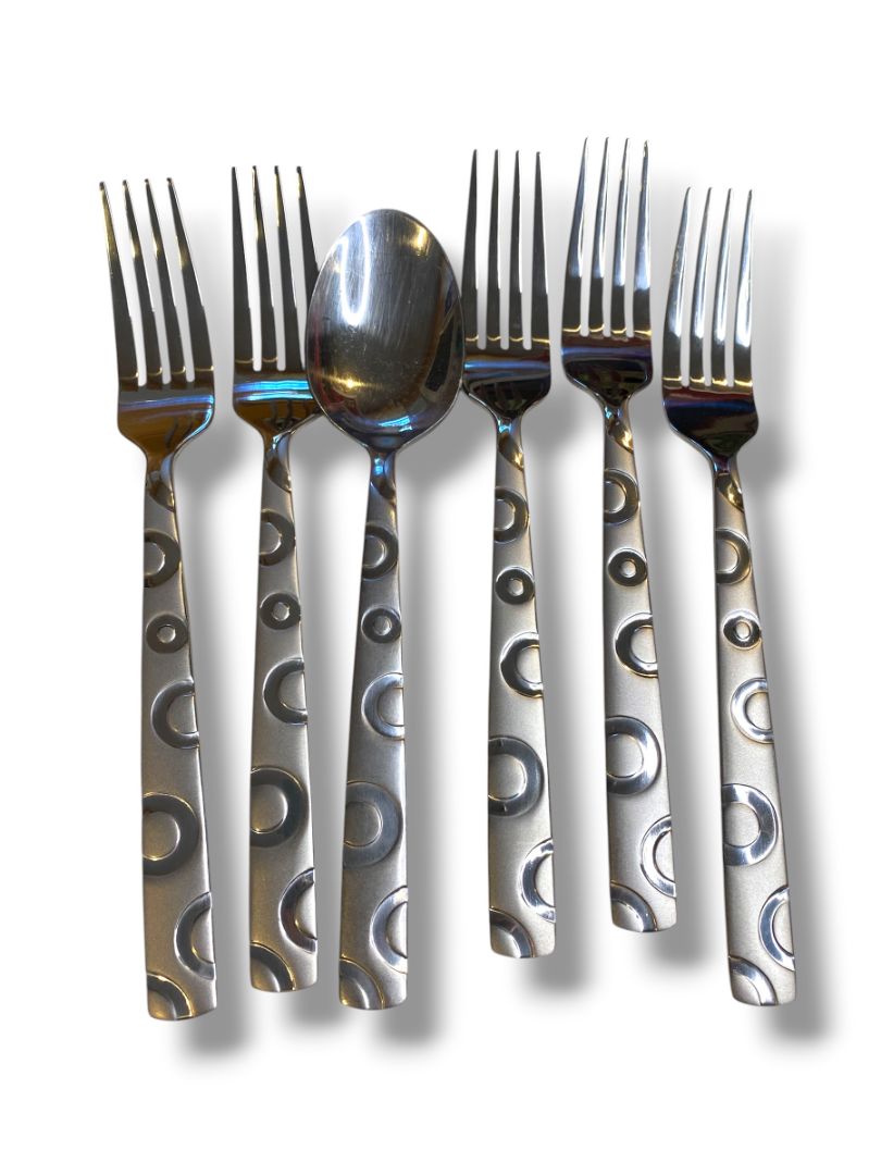 Hemisphere by Cambridge Silver Stainless Steel 5 Dinner Forks 1 Soup Spoon