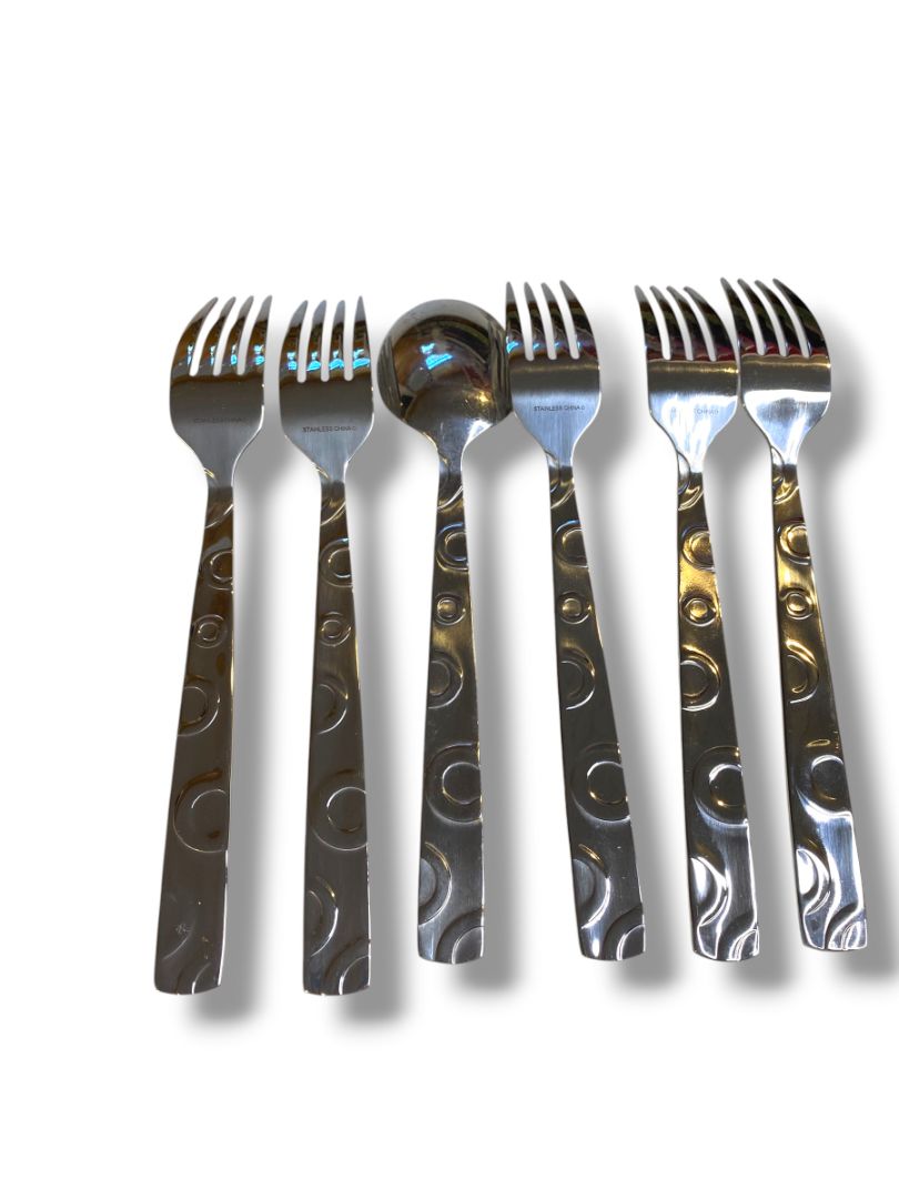 Hemisphere by Cambridge Silver Stainless Steel 5 Dinner Forks 1 Soup Spoon