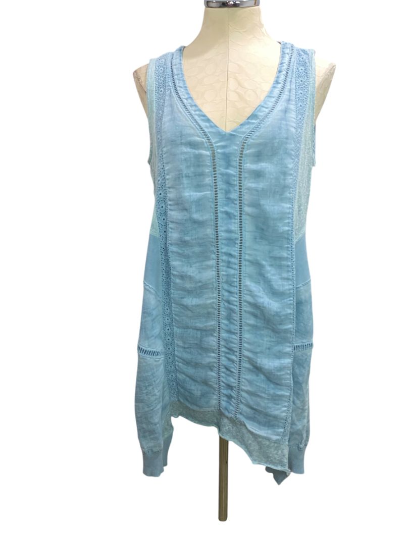 Medium Soft Surroundings Blue Ocean Fade Tunic Dress Boho Style