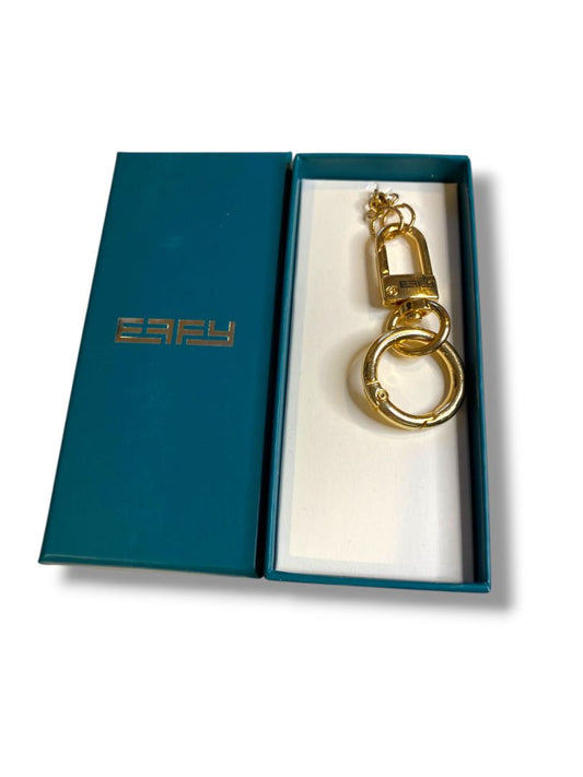 New Effy Bag Bell Keychain Charm Bag Chain Goldtone Royal Caribbean
