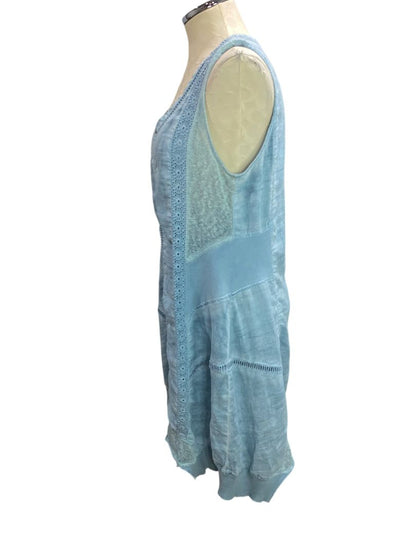 Medium Soft Surroundings Blue Ocean Fade Tunic Dress Boho Style