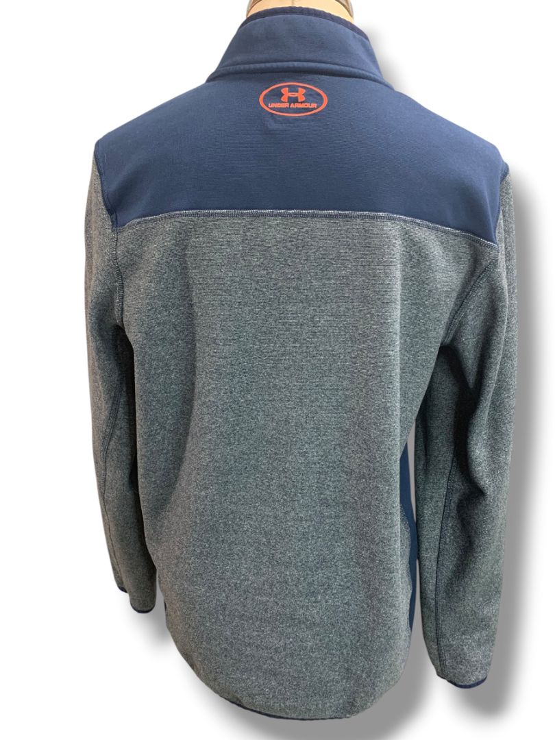 Small Under Armour ColdGear Mens Loose Fit 1/4 Zip Pullover Sweatshirt Blue