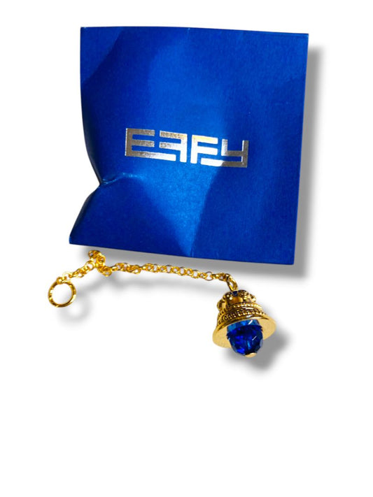 New Effy Bag Bell Charm Goldtone Blue New Royal Caribbean