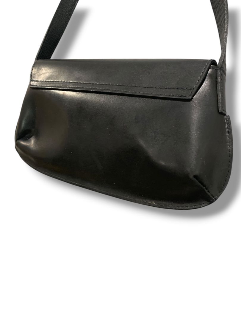Genuine Leather Handmade in Florence Black Purse Shoulderbag