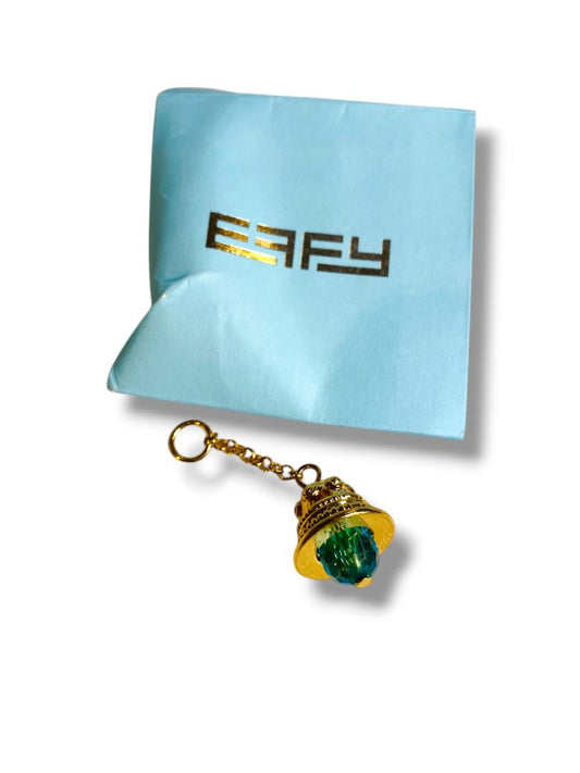 New Effy Bag Bell Charm Goldtone Aqua New Royal Caribbean
