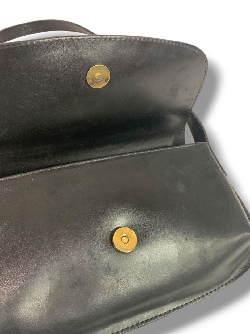 Genuine Leather Handmade in Florence Black Purse Shoulderbag
