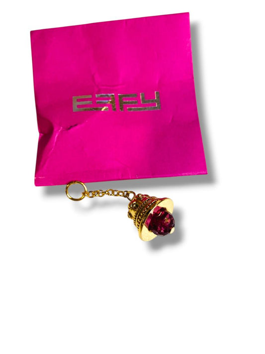 New Effy Bag Bell Charm Goldtone Purple New Royal Caribbean