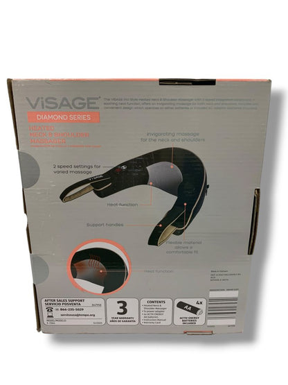 New Visage Diamond Series Heated Neck Shoulder Massager Battery Operated