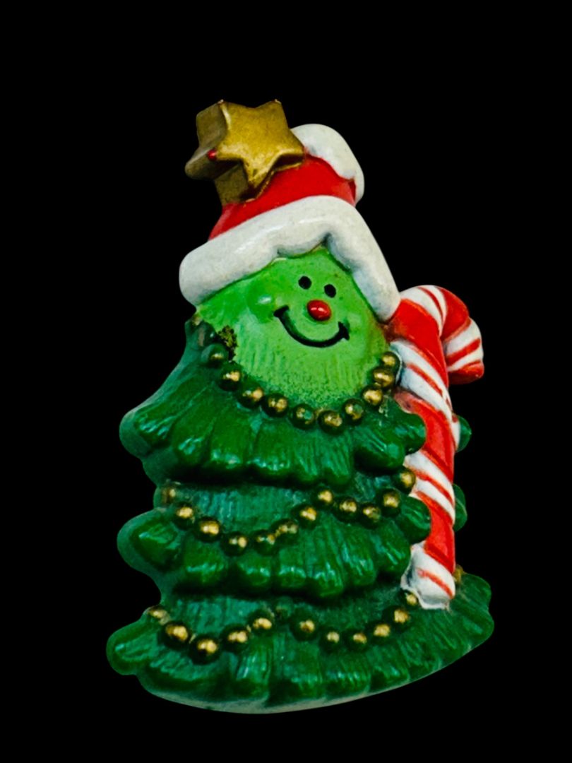 1981 Hallmark Jolly Christmas Tree Pin Brooch Holiday Kitsch