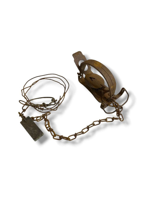 Vintage Victor Small Animal Snare Trap Foothold for Decor Tagged