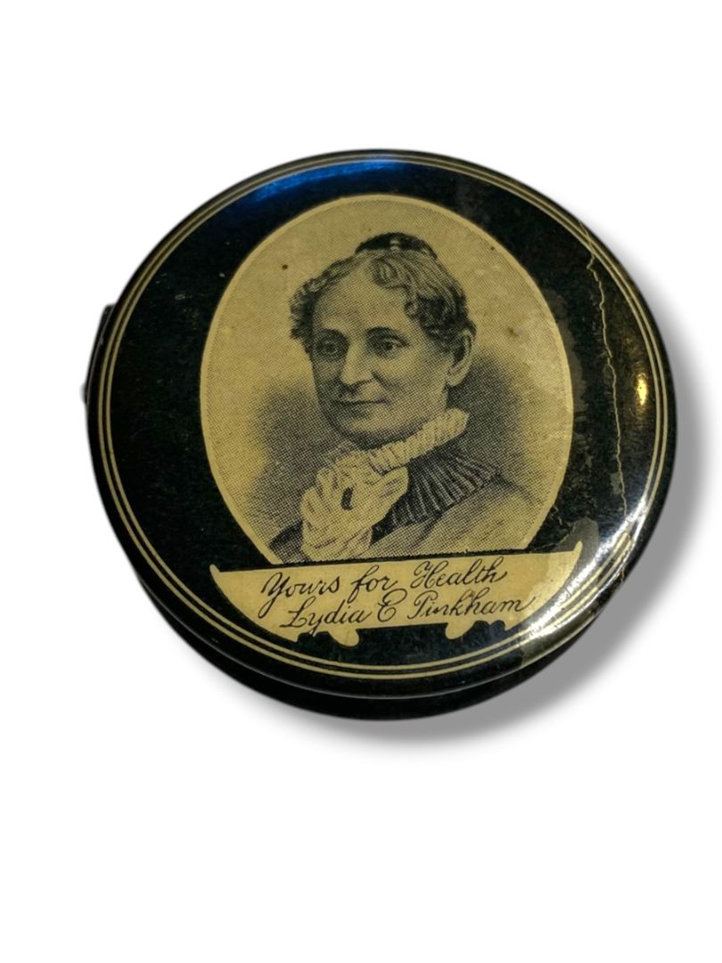 Antique Celluloid Lydia E Pinkhams Medical Cure Remedy Advertising Sewing Tape Measure 1/4"
