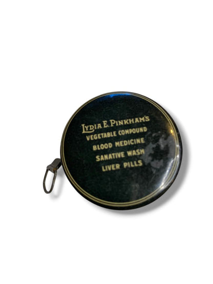 Antique Celluloid Lydia E Pinkhams Medical Cure Remedy Advertising Sewing Tape Measure 1/4"