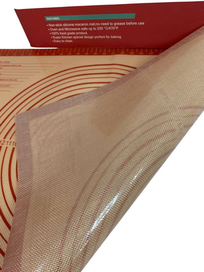 Super Kitchen Premium Non-Stick 51 x 71 Silicone Pastry Mat Table Size New