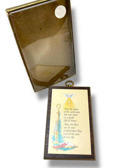 Confirmation Religious Wall Plaque Gift 6 x 3.4" In Box Sacrament