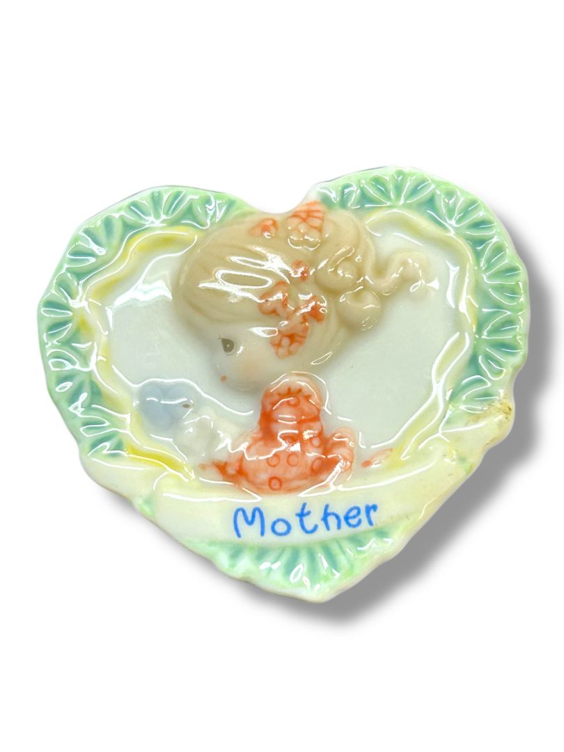 1999 Enesco Ceramic Heart Magnet "Mother" 2"