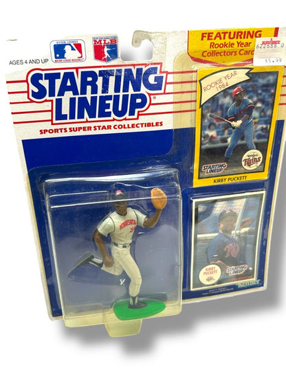 1990 Starting Lineup Kirby Puckett Action Figure Kenner in Box Cards