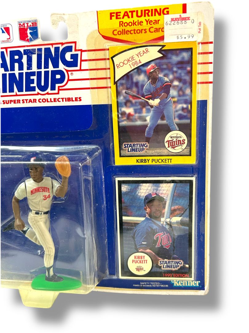1990 Starting Lineup Kirby Puckett Action Figure Kenner in Box Cards