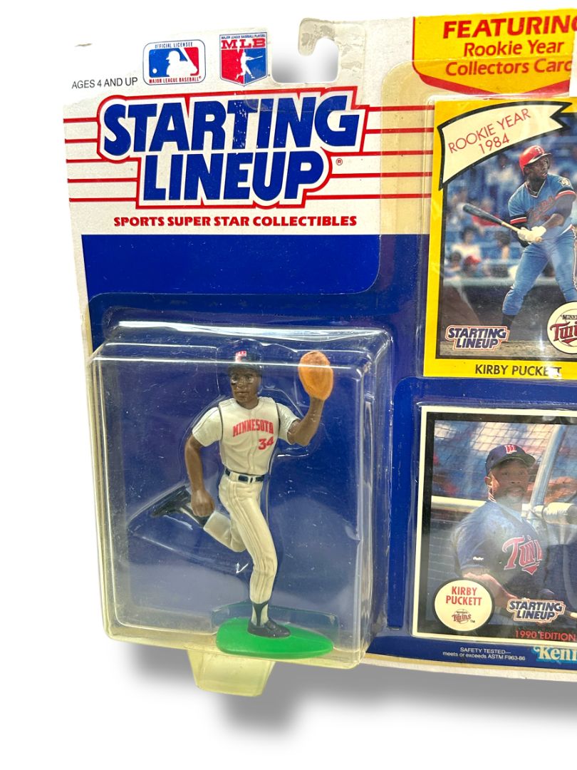 1990 Starting Lineup Kirby Puckett Action Figure Kenner in Box Cards
