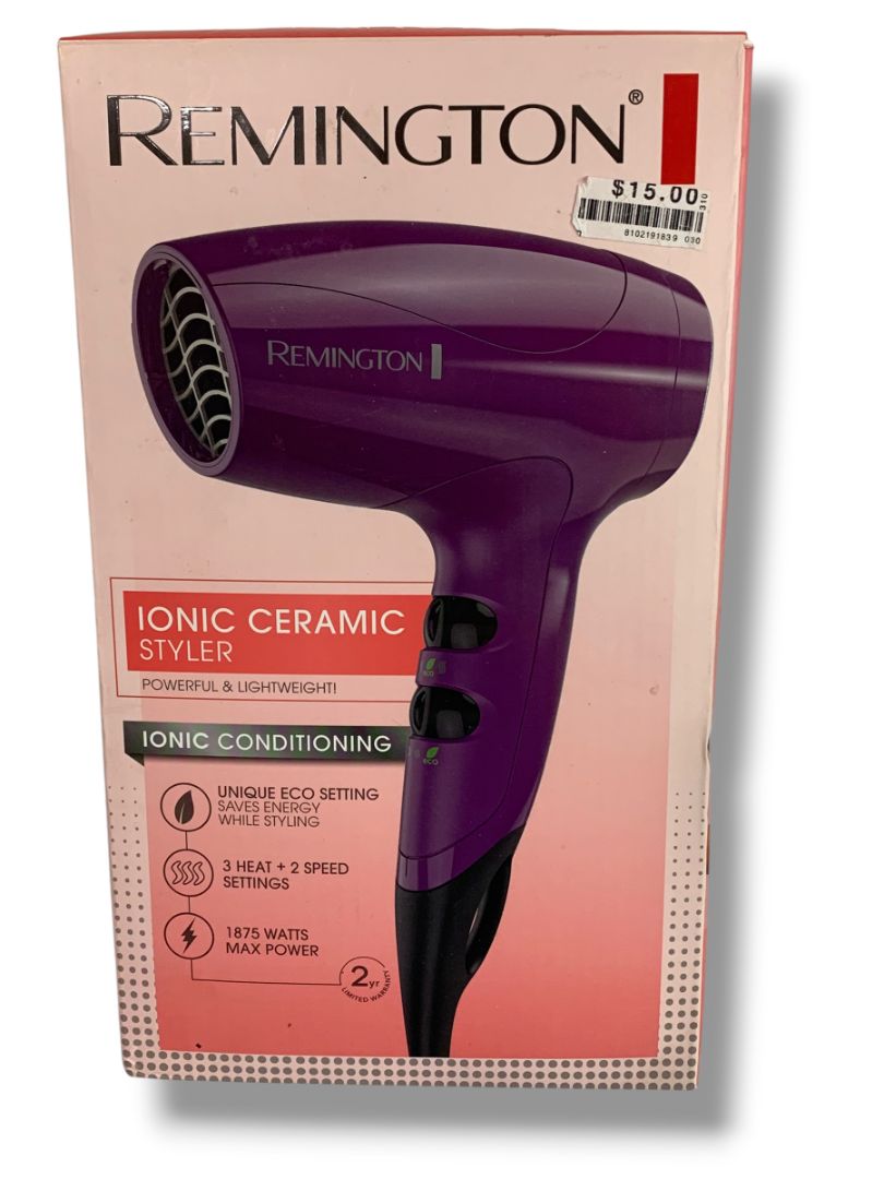 Remington Ionic Ceramic Styler Purple Hair Dryer D5000 New