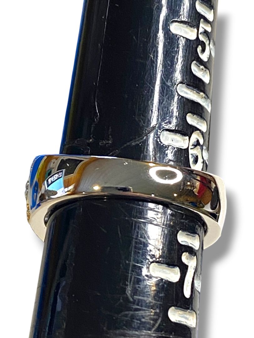 Size 6.5 Victoria Wieck PAJ Vermeil Yellow & Clear CZ Three Stone Cocktail Ring in Box
