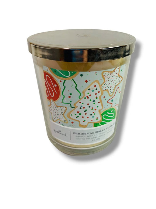 Hallmark Christmas Sugar Cookie 3 Wick Jar Candle New Brown Sugar and Vanilla Bean