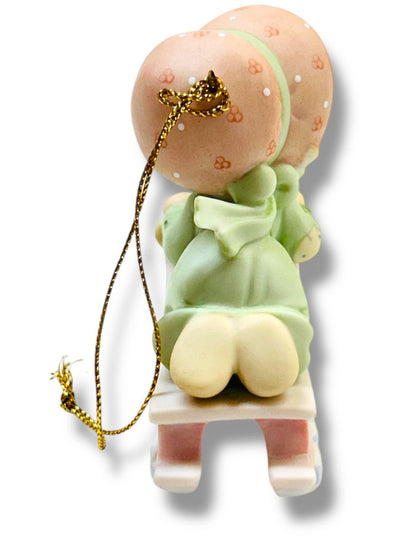 Dated 1999 Enesco Precious Moments 587788 Ornament "Slide into the Next . . ."