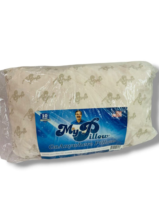My Pillow Travel Go Anywhere Pillow 12 x 18" Authentic Wash Dry New