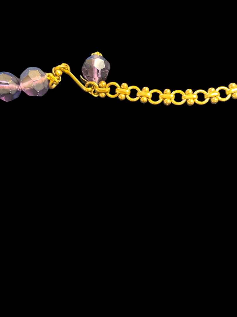 Heidi Daus Paris Salon French Twist Collar Necklace Removable Brooch Multicolor Crystals with Box