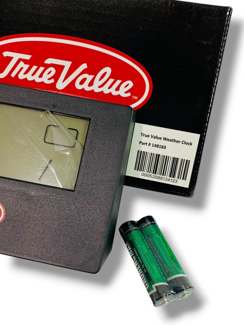 True Value New Weather Clock Temperature Humidity Sleep Alarm and Date Battery Operated