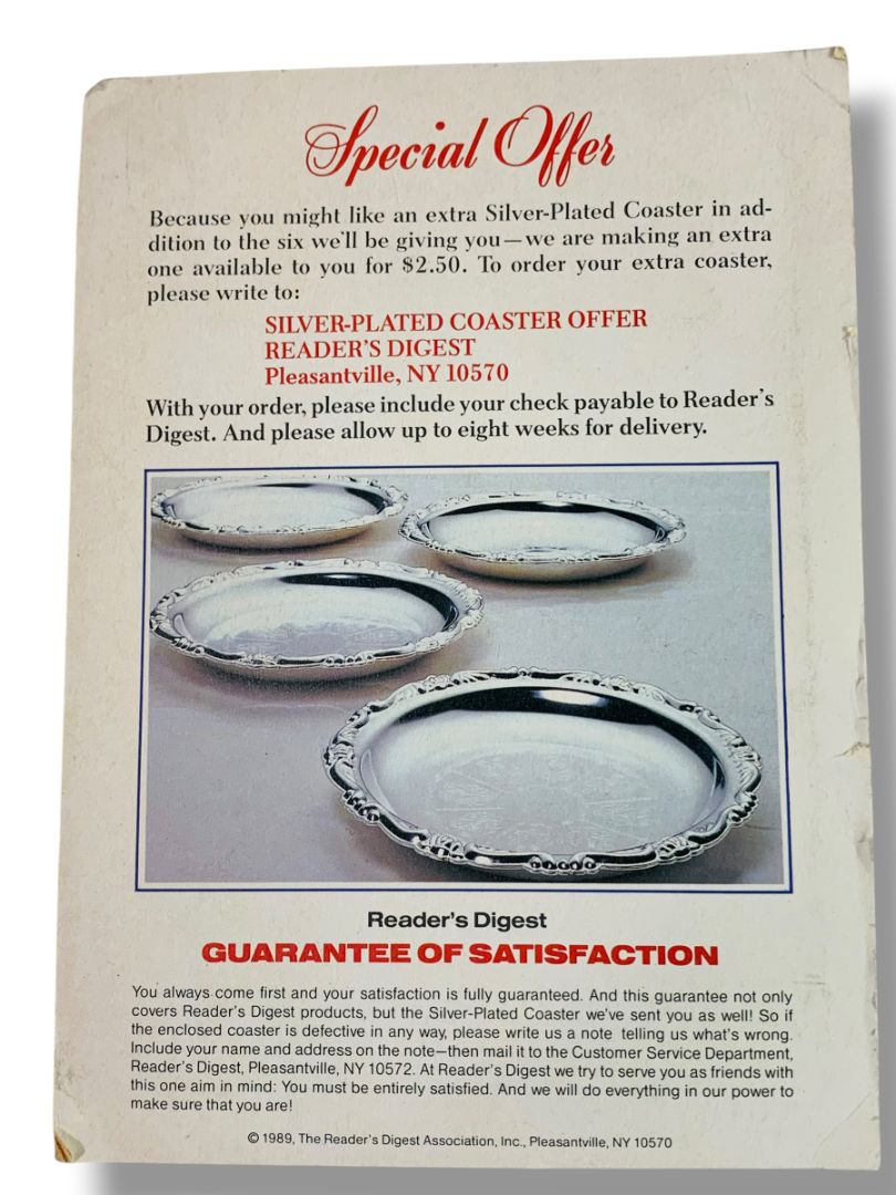 1980s Readers Digest Exclusive Thank You Gift Silverplate Coaster in Package