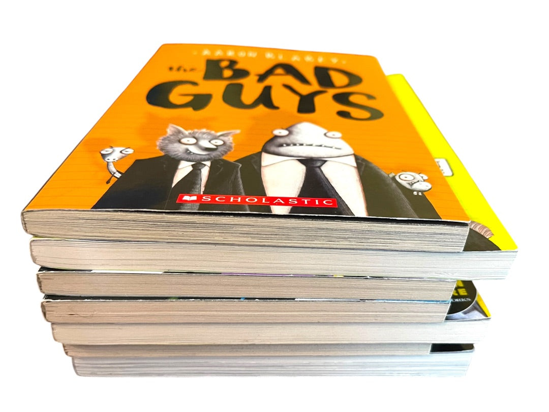 Lot of 7 The Bad Guys Paperback Books #1-6 & 19 Aaron Blabey