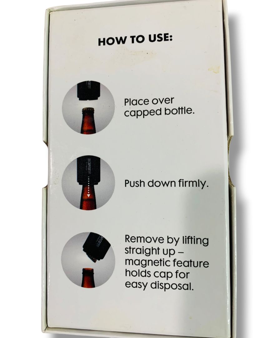 Corkcicle Decapitator Bottle Opener Matte Black in Box