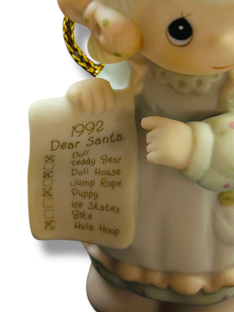 Dated 1992 Enesco Precious Moments Ornament But the Greatest of These is Love 527696
