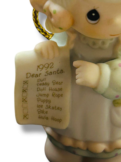 Dated 1992 Enesco Precious Moments Ornament But the Greatest of These is Love 527696