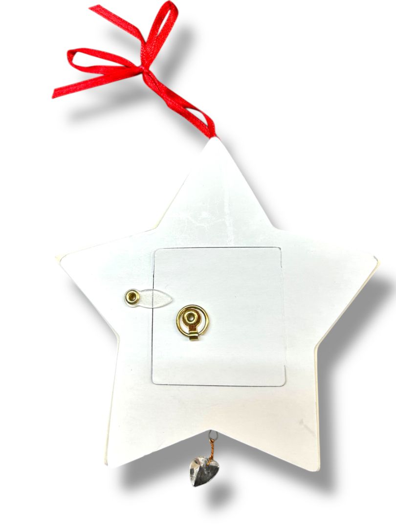 Russ Skribbles Photo Fame Ornanent Ceramic Star Friends a True Blessing 5" New