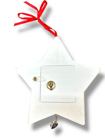 Russ Skribbles Photo Fame Ornanent Ceramic Star Friends a True Blessing 5" New