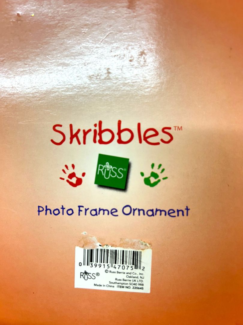 Russ Skribbles Photo Fame Ornanent Ceramic Star Friends a True Blessing 5" New