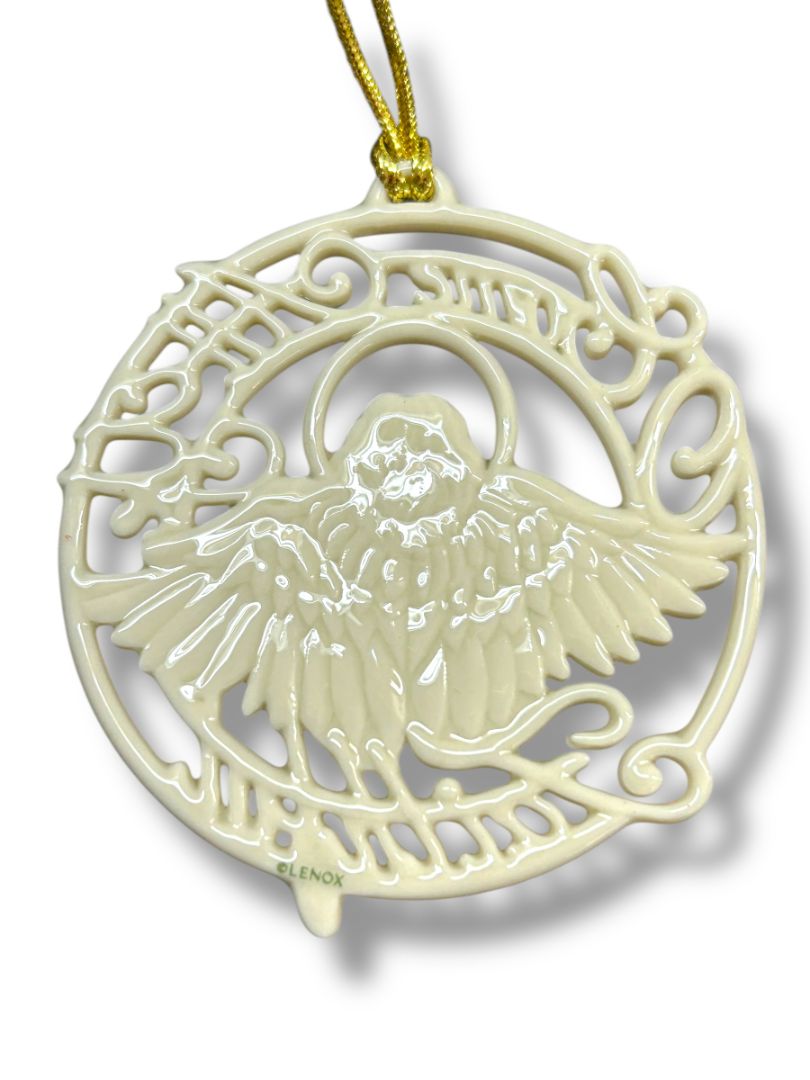 Lenox Porcelain Angel Ornament Third in Series Come All Ye Faithful 3.25"
