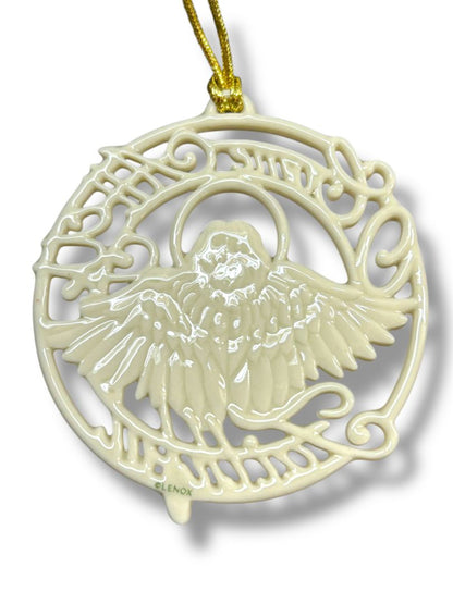 Lenox Porcelain Angel Ornament Third in Series Come All Ye Faithful 3.25"