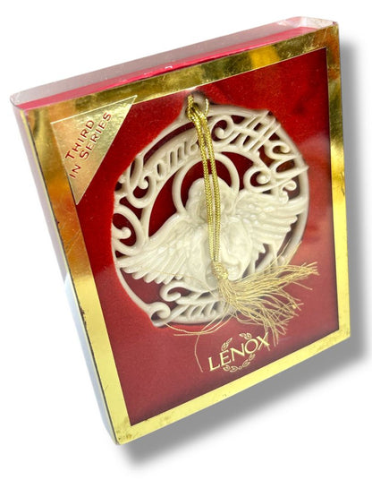 Lenox Porcelain Angel Ornament Third in Series Come All Ye Faithful 3.25"