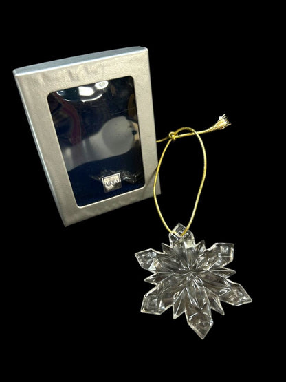 Mikasa Clear Crystal Snowflake Ornament Joyous Collection 3.5"