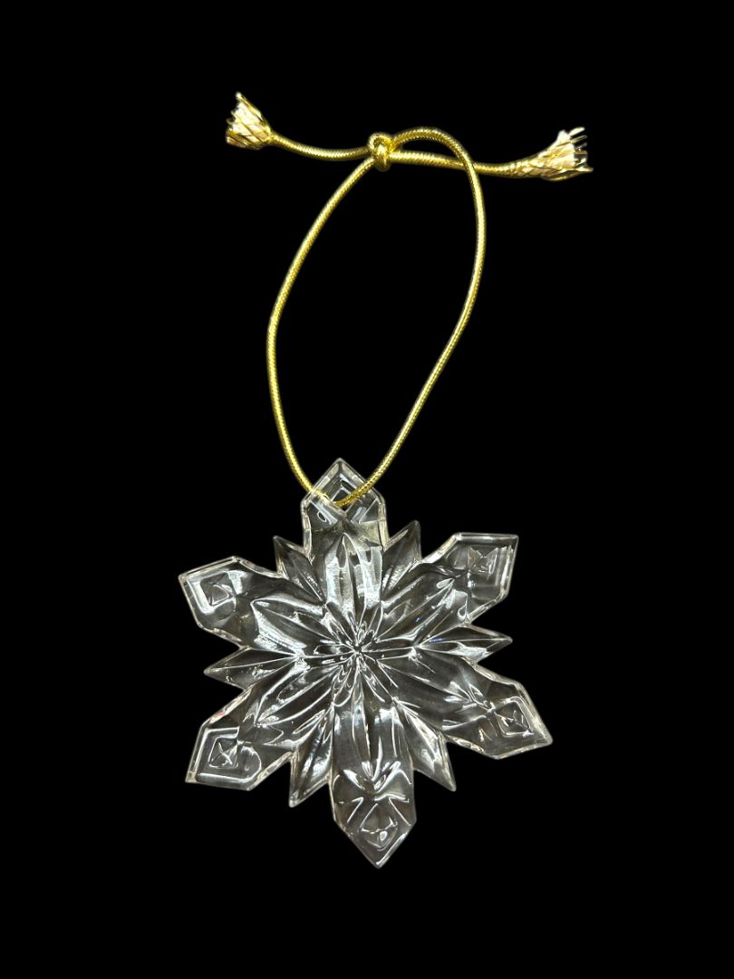 Mikasa Clear Crystal Snowflake Ornament Joyous Collection 3.5"