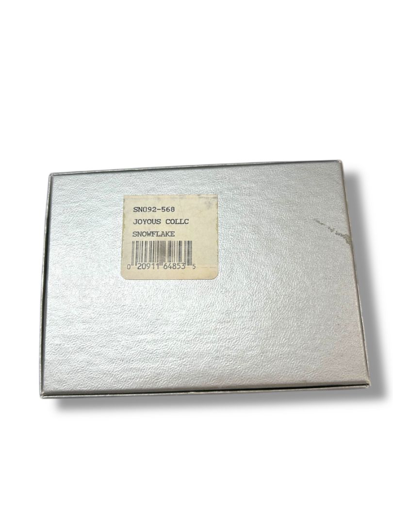 Mikasa Clear Crystal Snowflake Ornament Joyous Collection 3.5"