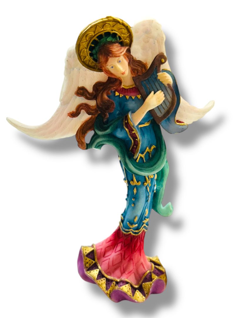 Lenox Angel of Glory Holding Harp Christmas Ornament 5.5"