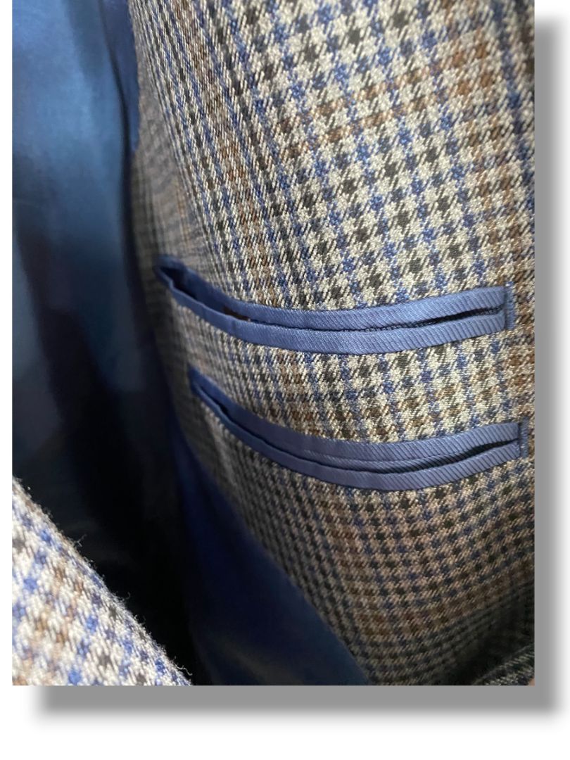 Size 3XL (54/56R) Oak Hill Mens Blue Check Sport Coat Soft